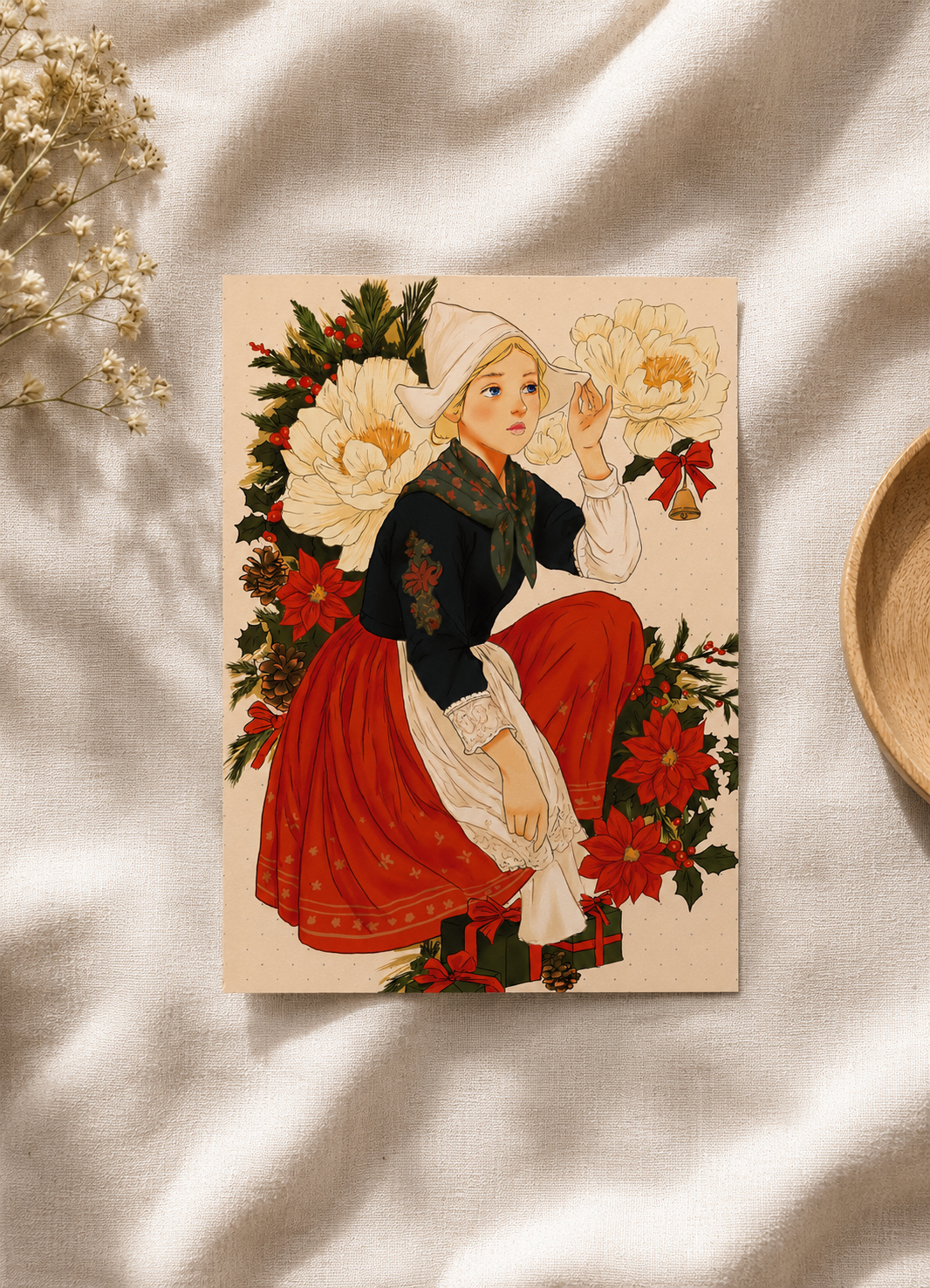 Dutch Christmas ansichtkaart - voorkant