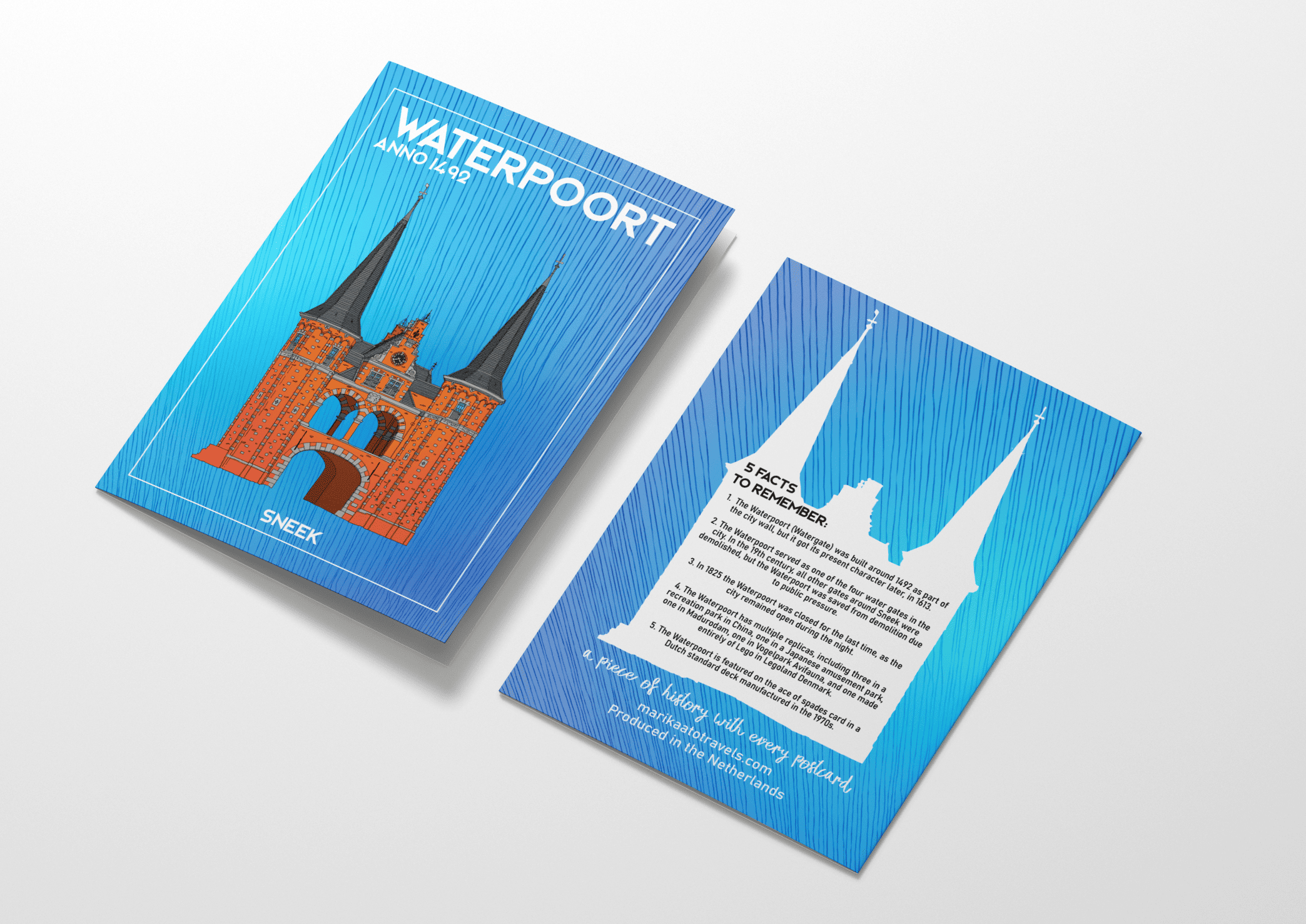 Waterpoort Sneek folded card - English